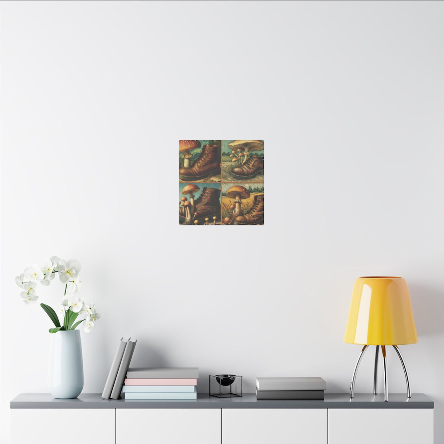 “Mushrooms and Old Shoe – Van Gogh Style” Matte Canvas, Stretched, 0.75"