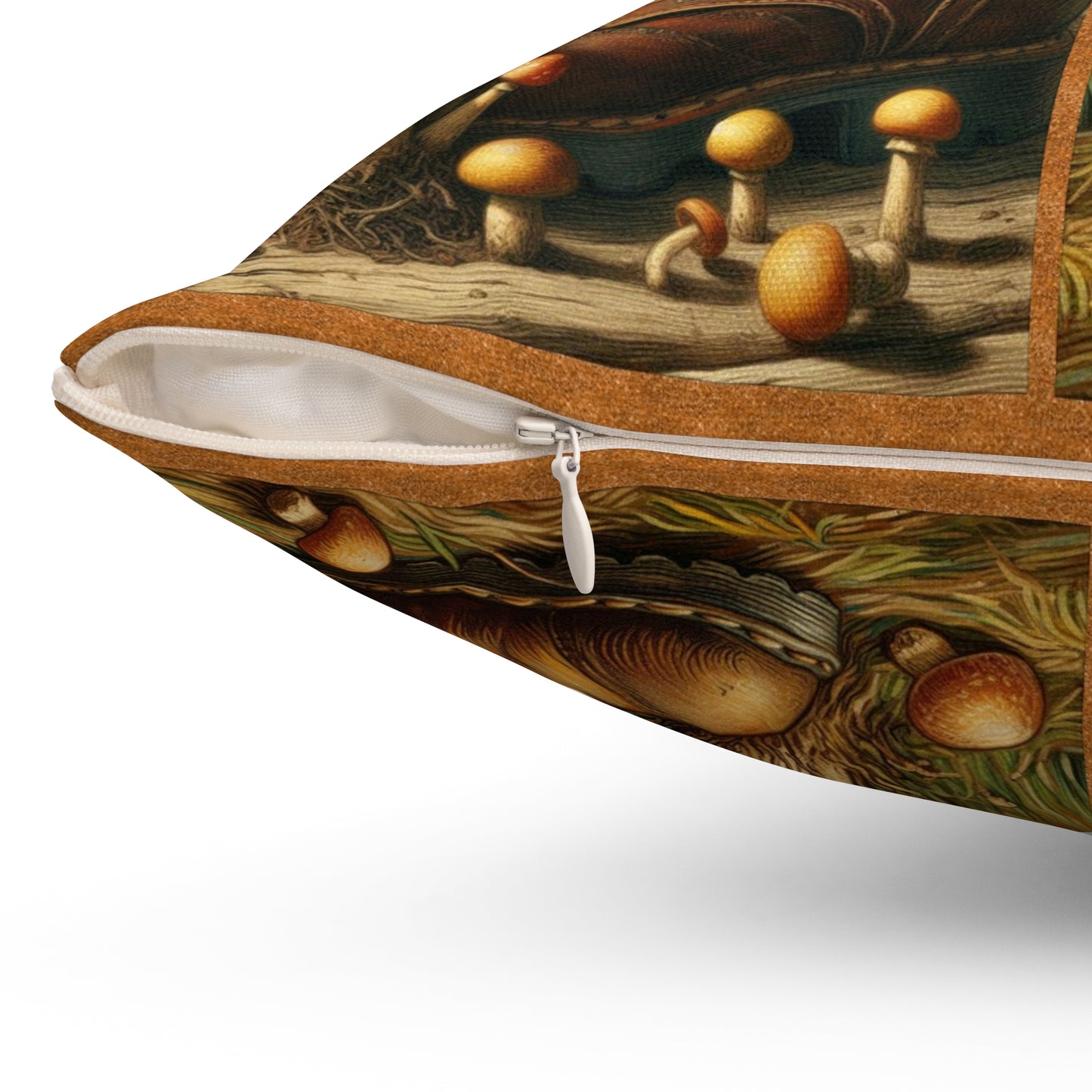“Mushrooms and Old Shoe – Van Gogh Style” Spun Polyester Square Pillow - Multiple Sizes