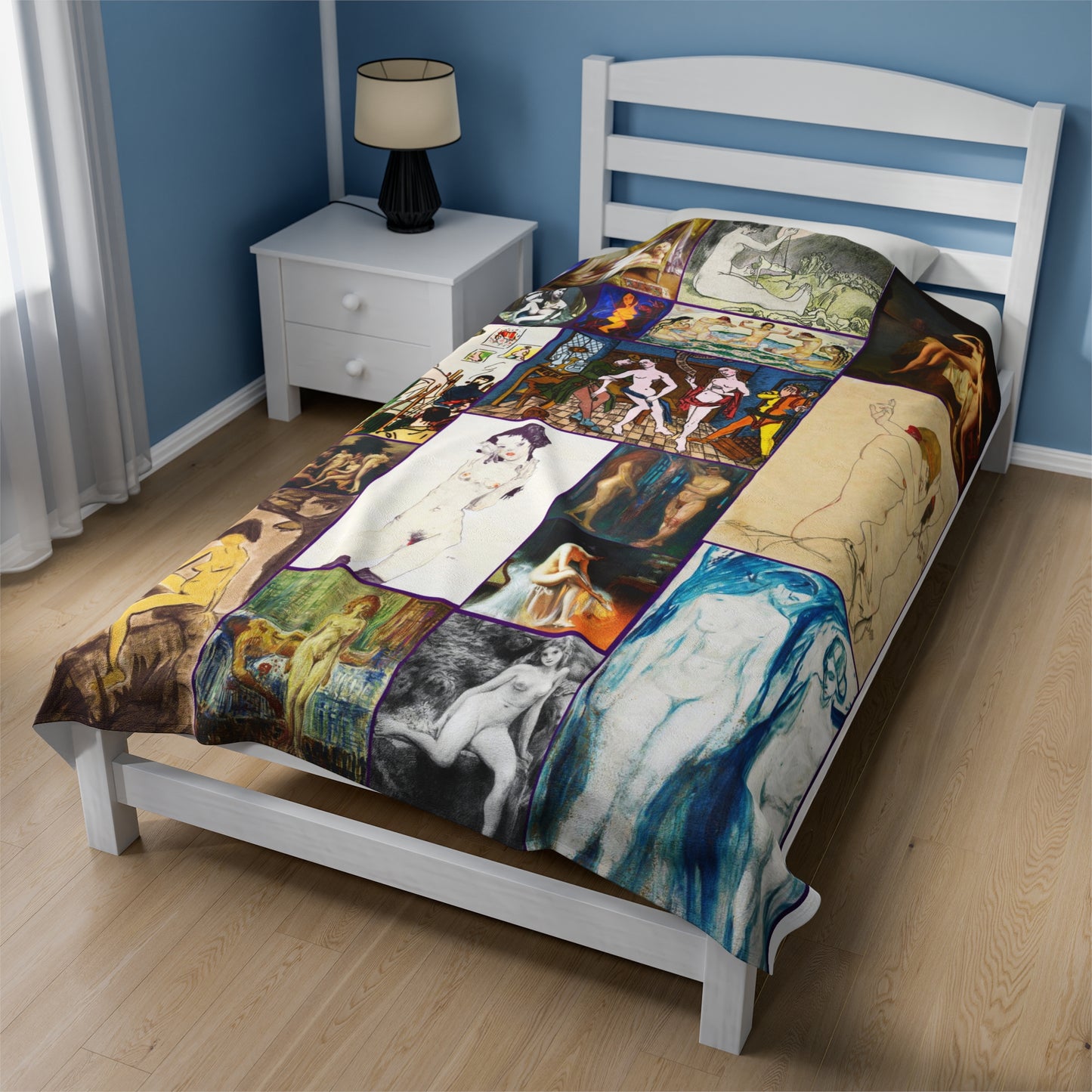 "Nudistory" Velveteen Plush Blanket - Multiple Sizes