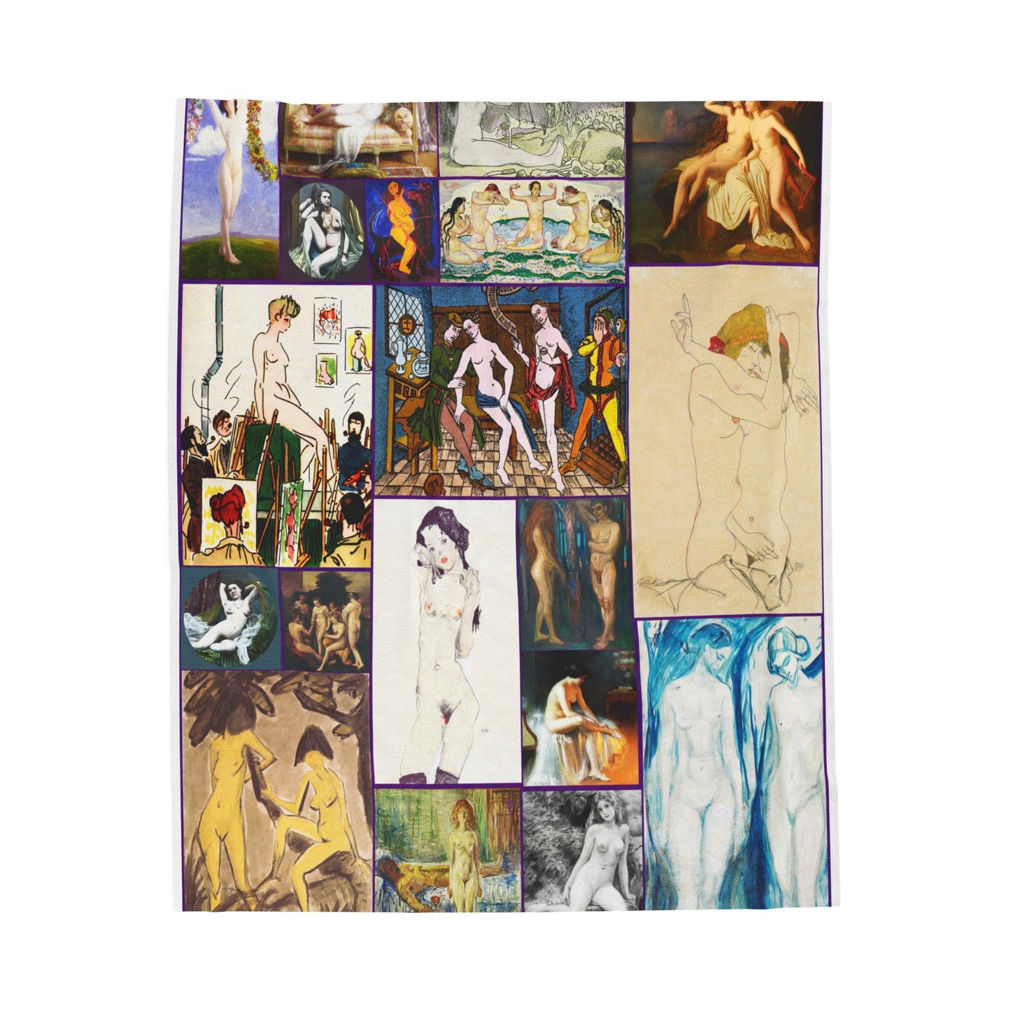 "Nudistory" Velveteen Plush Blanket - Multiple Sizes