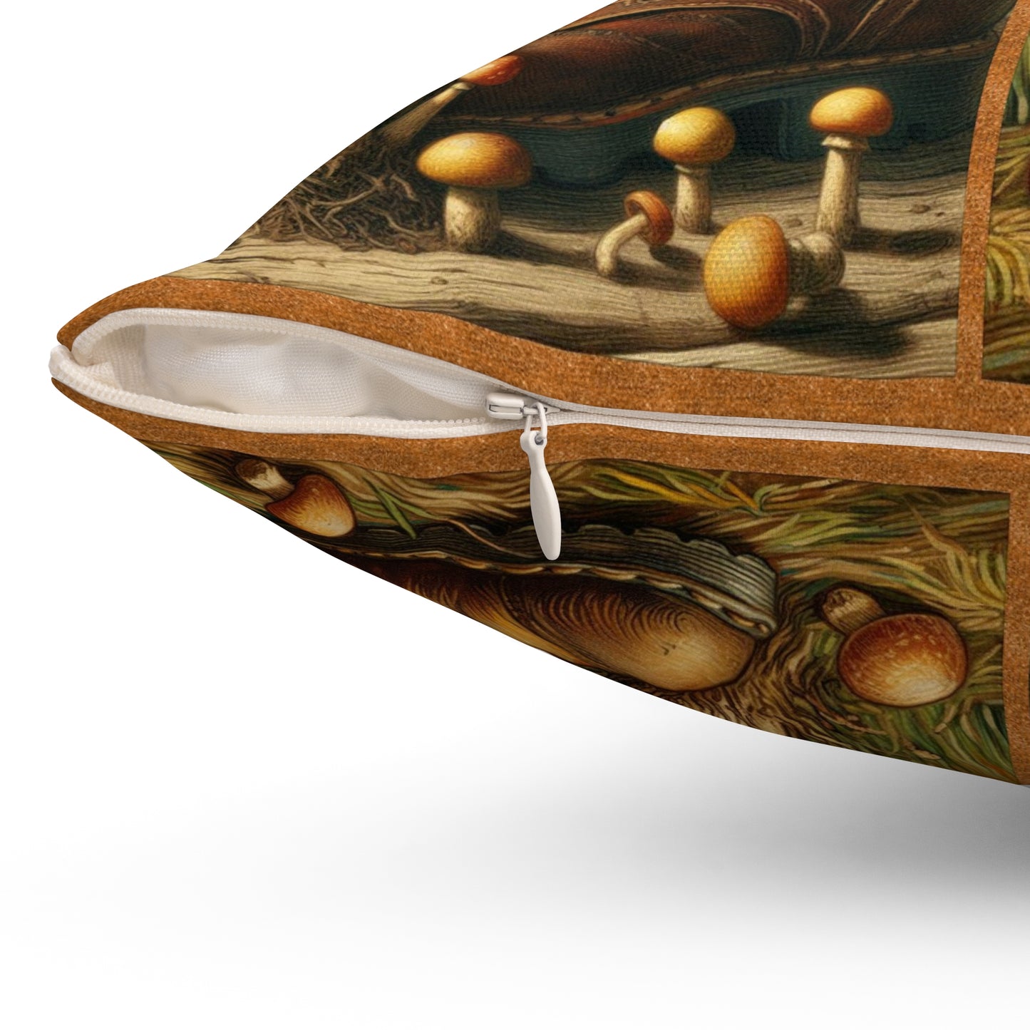 “Mushrooms and Old Shoe – Van Gogh Style” Spun Polyester Square Pillow - Multiple Sizes
