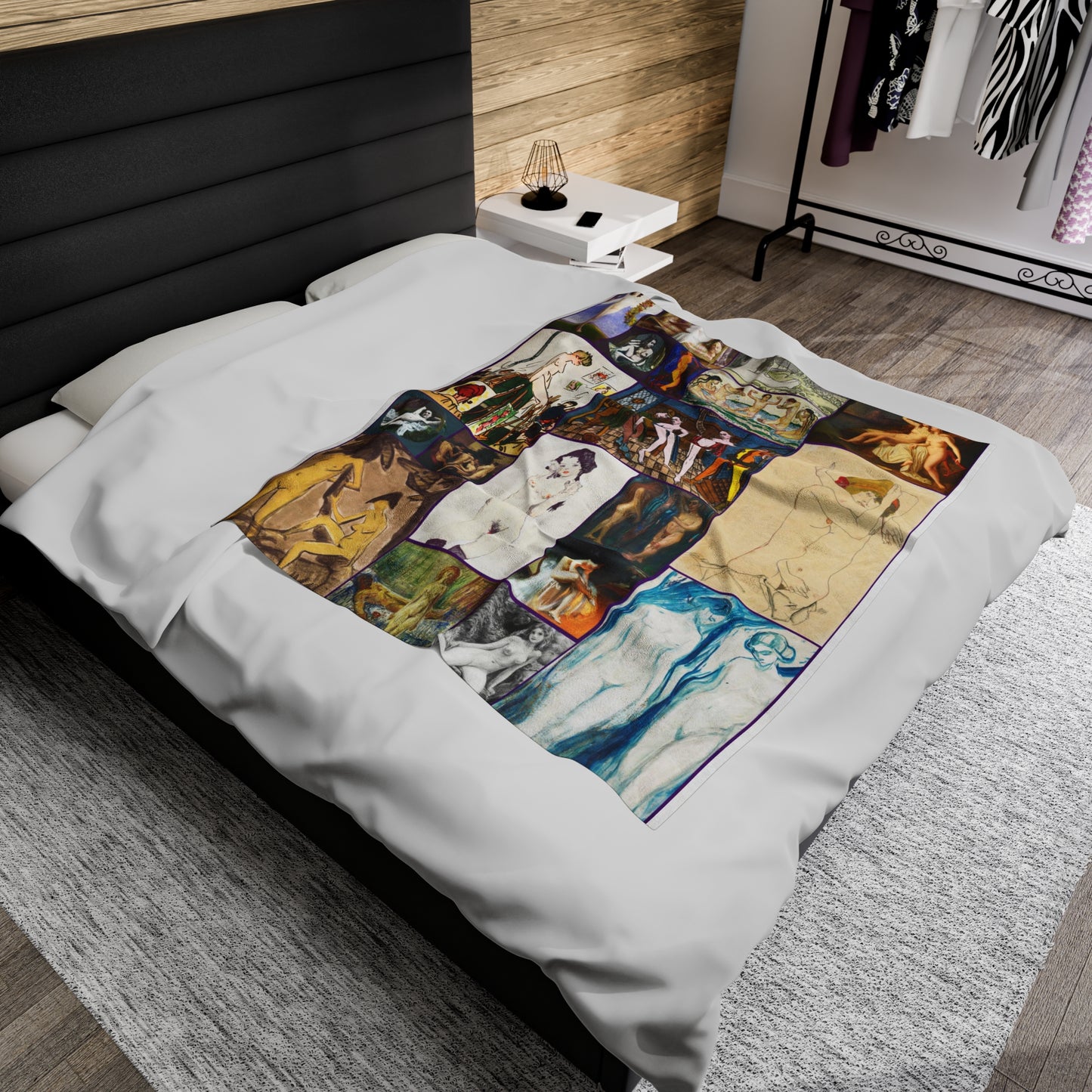 "Nudistory" Velveteen Plush Blanket - Multiple Sizes
