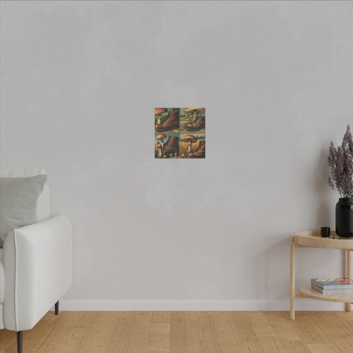 “Mushrooms and Old Shoe – Van Gogh Style” Matte Canvas, Stretched, 0.75"